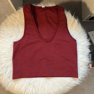 Athleta Aurora Seamless Crop Rib Tank - like new!